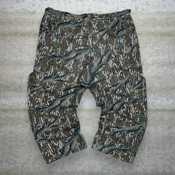 Vintage Hunting Camo Tactical Pants Baggy Wide Leg Fit Cargos Made in USA 90s - Picture 1 of 4